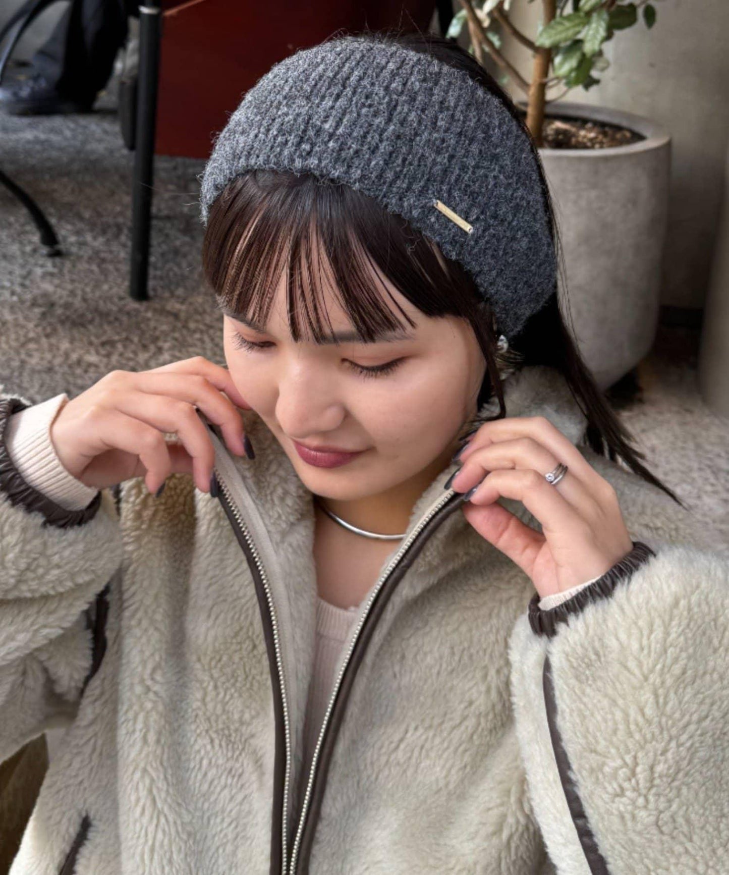 【平價】帶飾牌羅紋髮帶