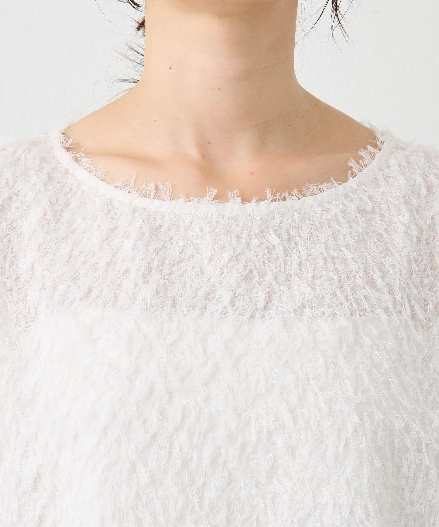 【適合正式場合】羽毛提花襯衫/預計12月下旬發貨