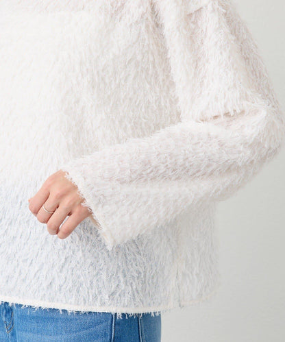 【適合正式場合】羽毛提花襯衫/預計12月下旬發貨