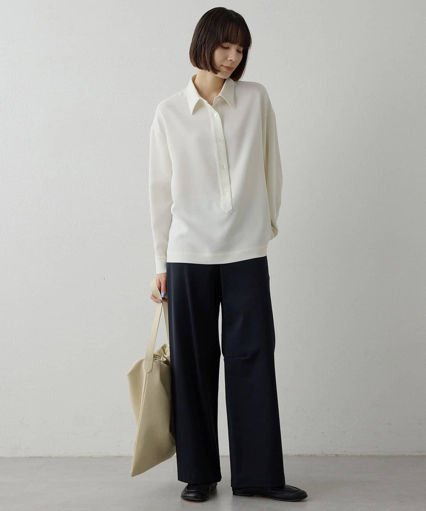 加絨桶型休閒褲