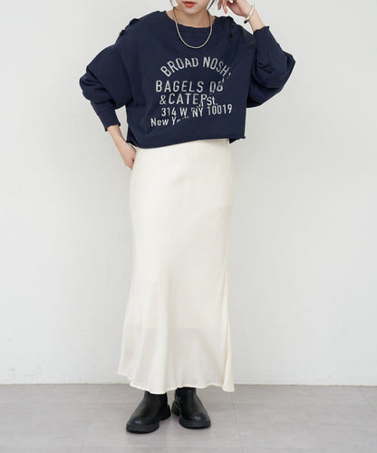 破洞風格印花衛衣