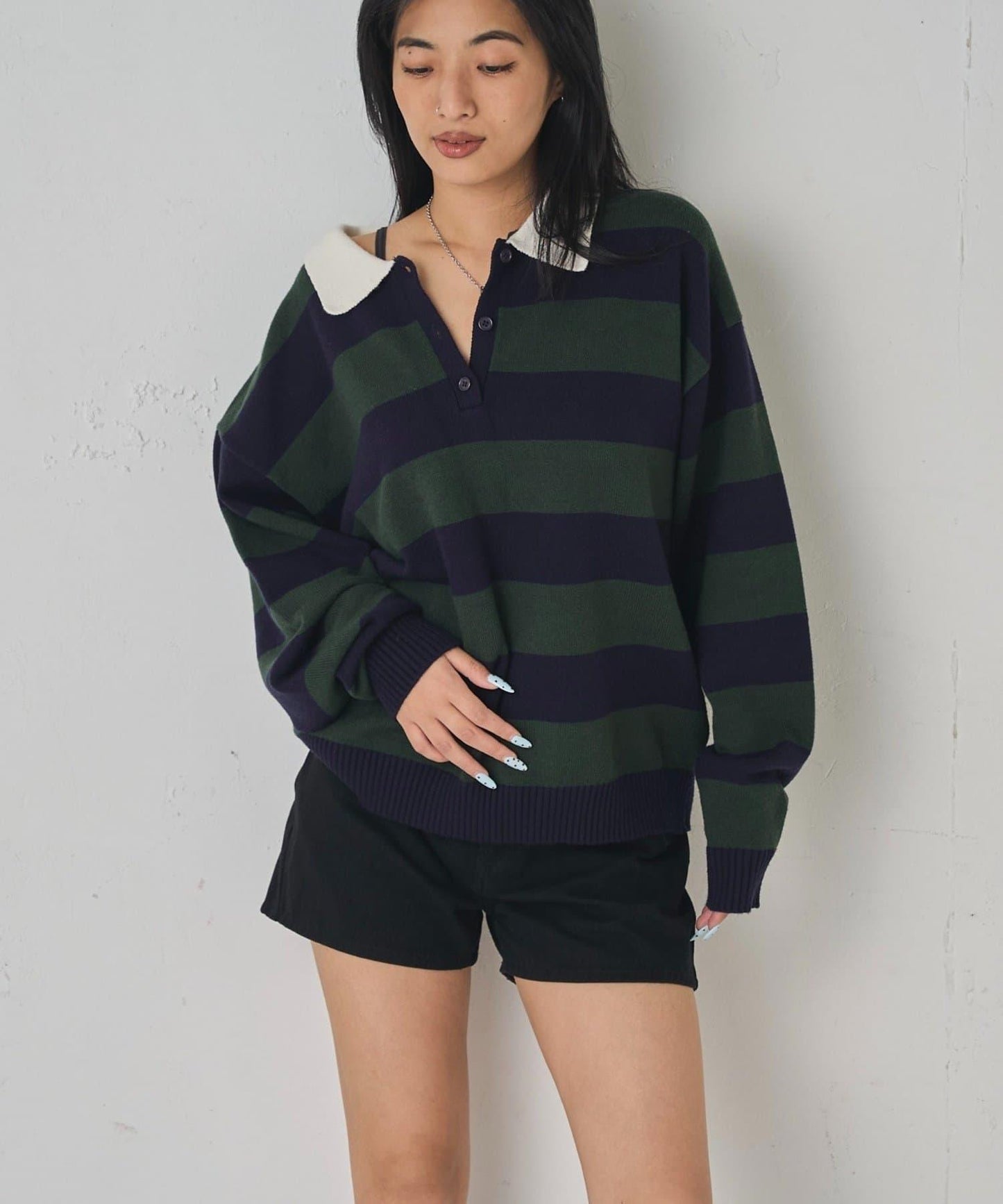 【WHO'S WHO gallery】寬鬆橄欖球針織衫