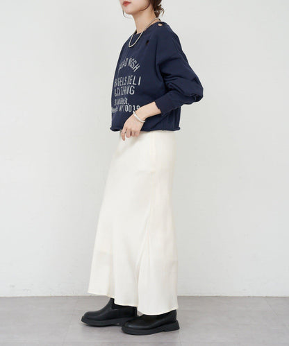 破洞風格印花衛衣