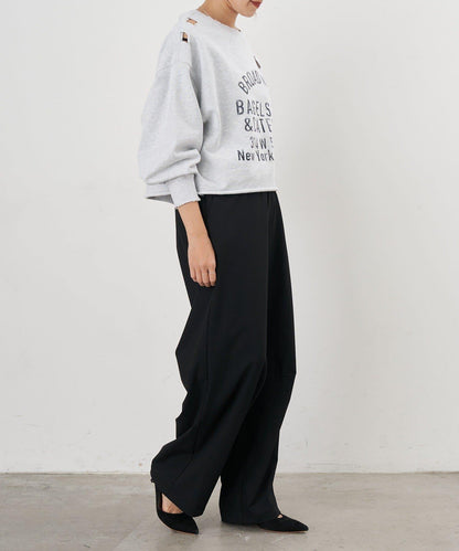 破洞風格印花衛衣