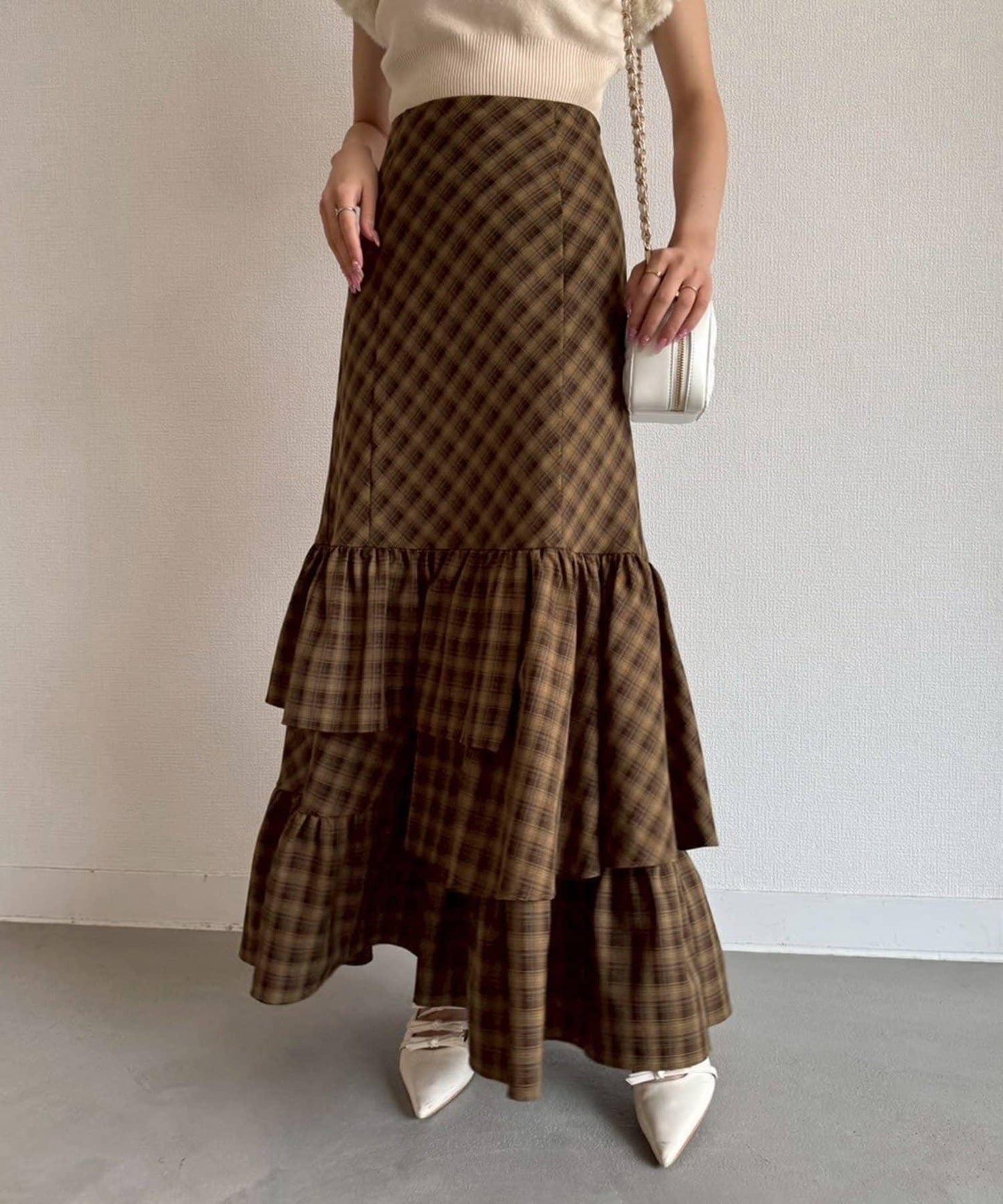 【one after another】長款層疊半身裙