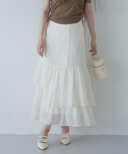 【one after another】長款層疊半身裙
