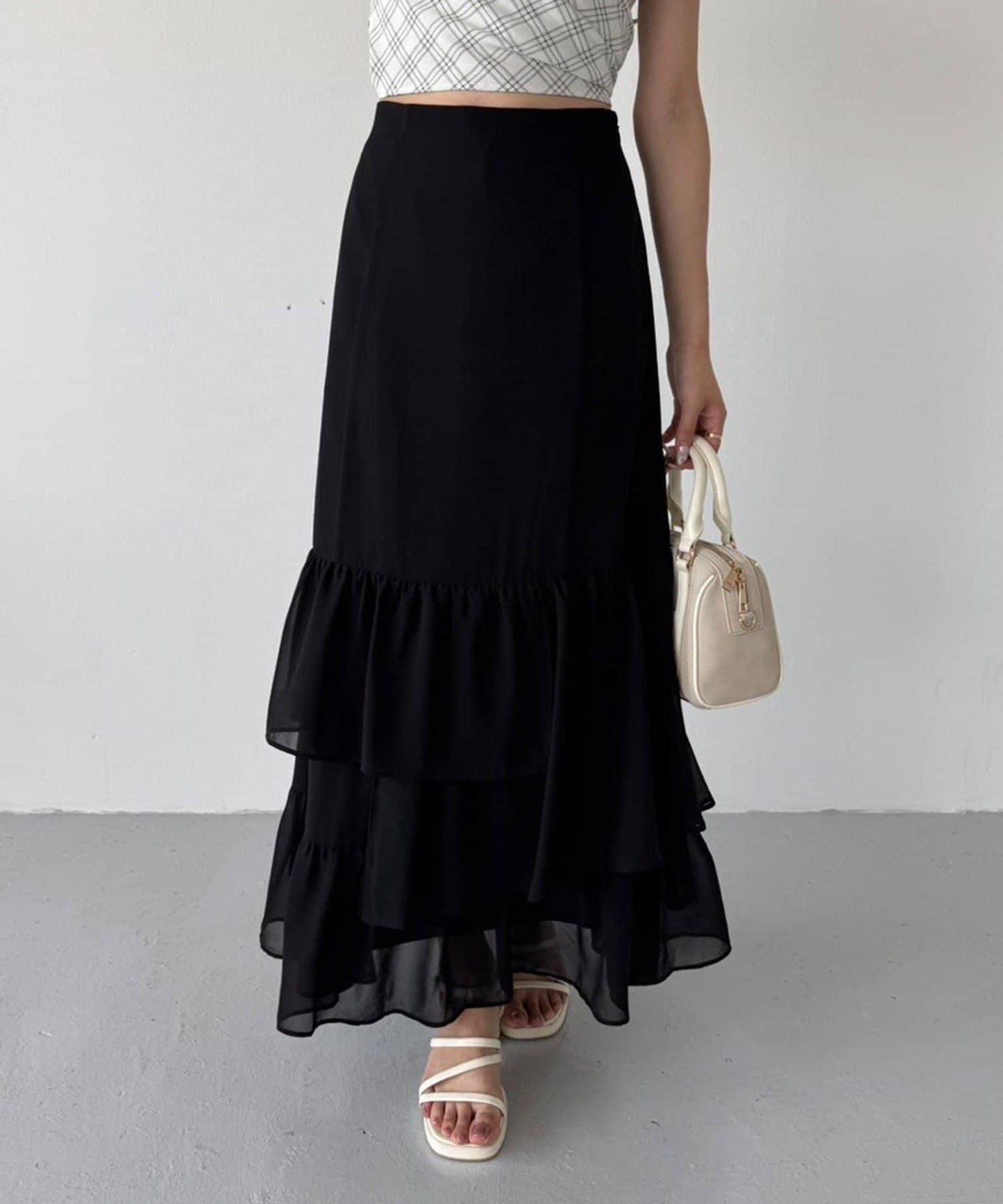 【one after another】長款層疊半身裙