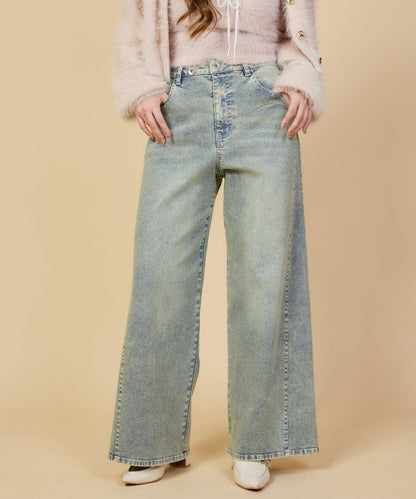 【one after another】可調節腰圍寬鬆牛仔褲