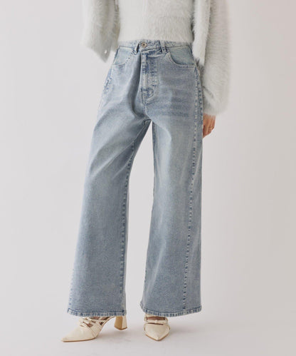 【one after another】可調節腰圍寬鬆牛仔褲