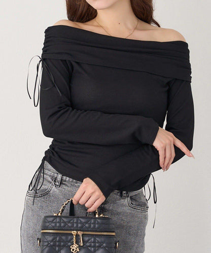 【one after another】一字肩上衣