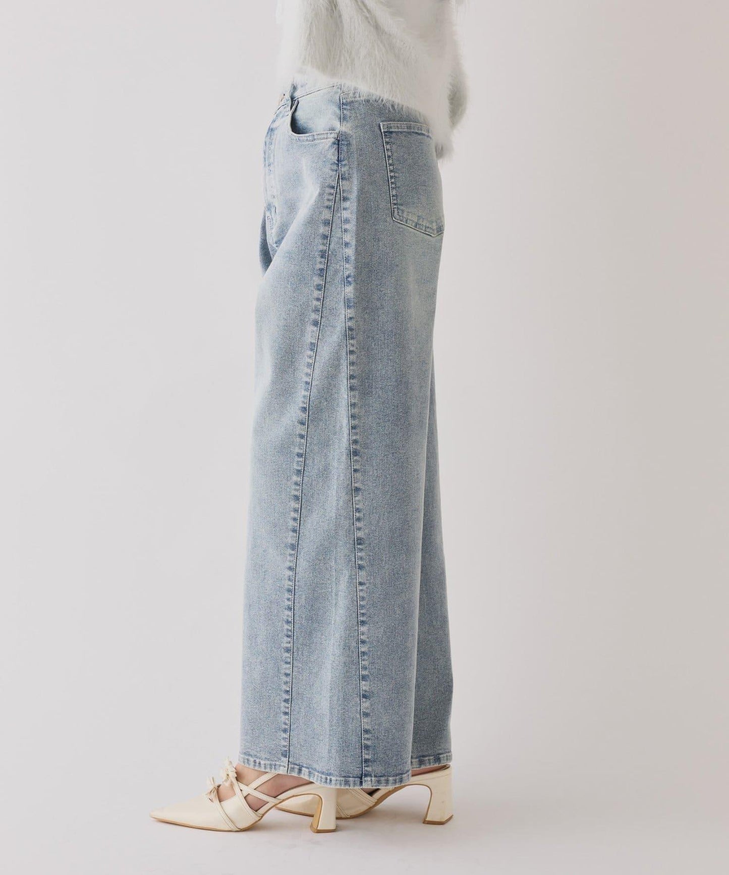 【one after another】可調節腰圍寬鬆牛仔褲