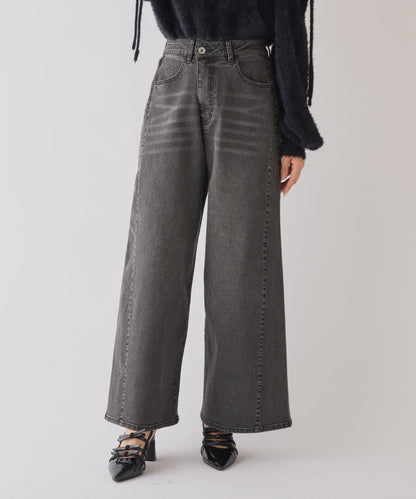 【one after another】可調節腰圍寬鬆牛仔褲