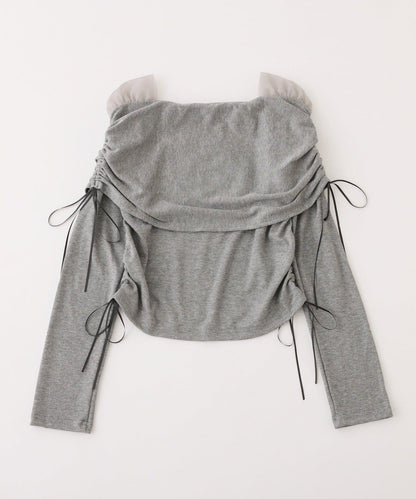 【one after another】一字肩上衣