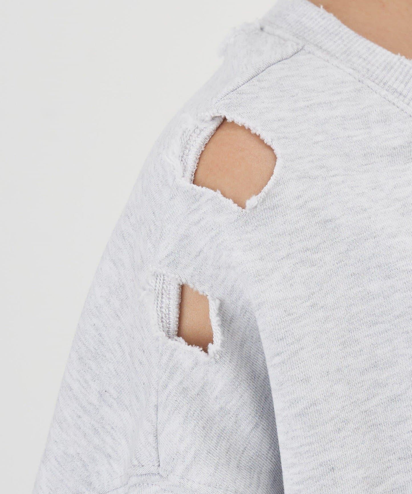 破洞風格印花衛衣