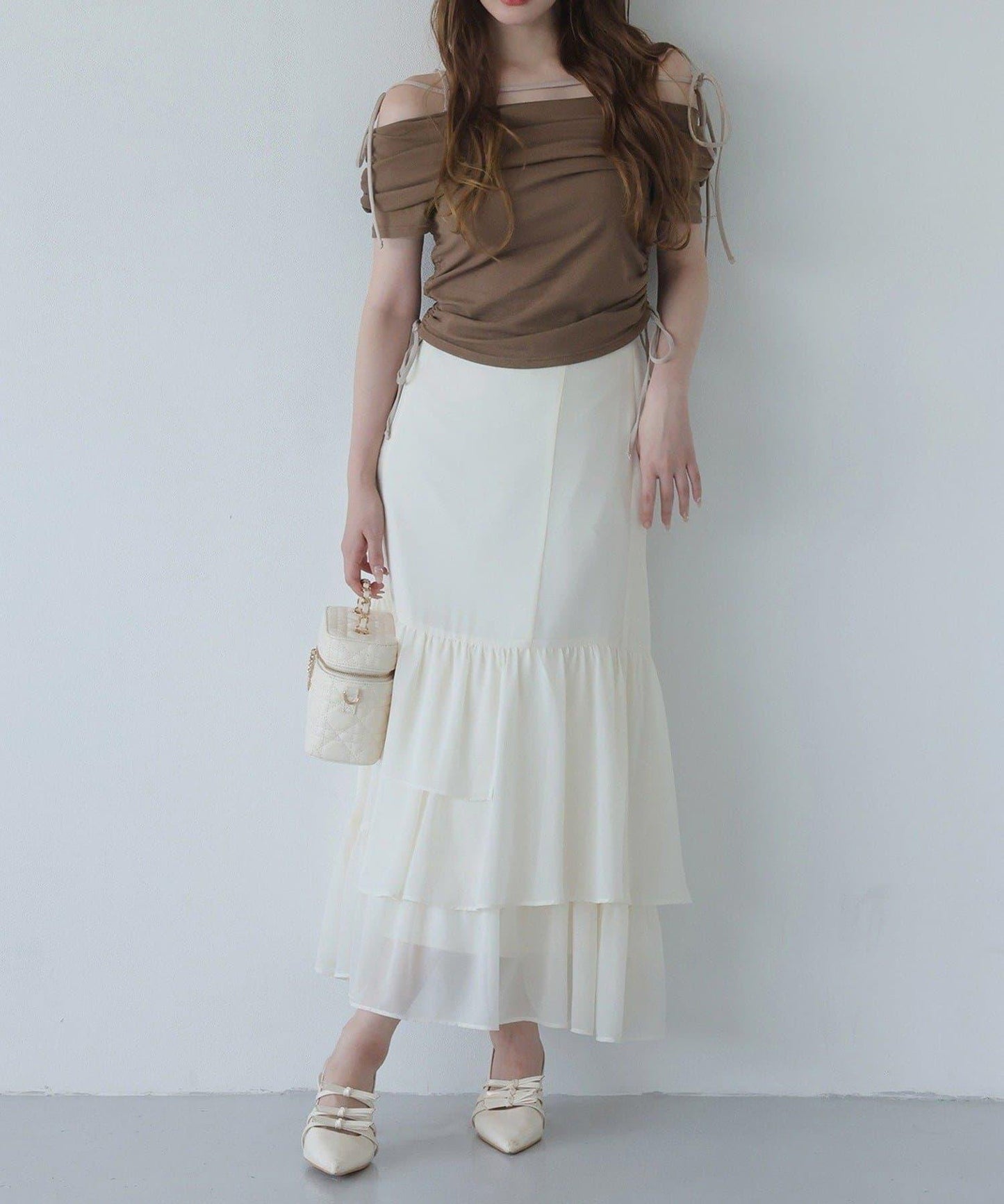 【one after another】長款層疊半身裙