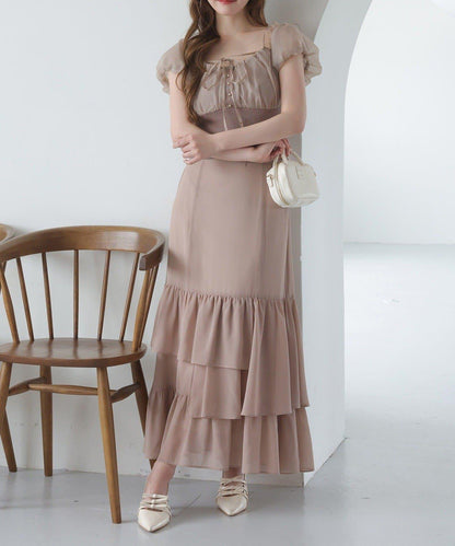 【one after another】長款層疊半身裙