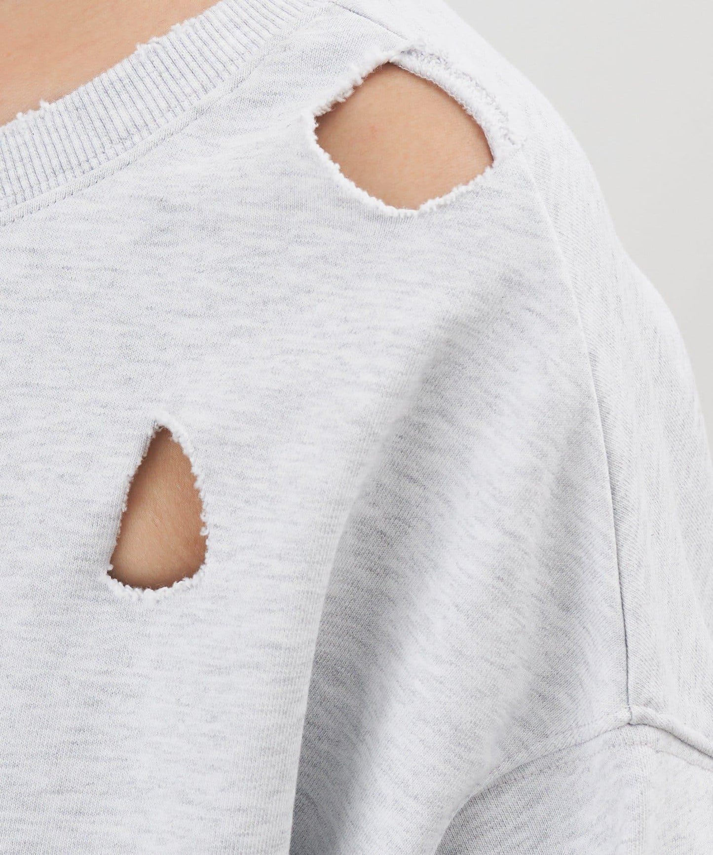 破洞風格印花衛衣