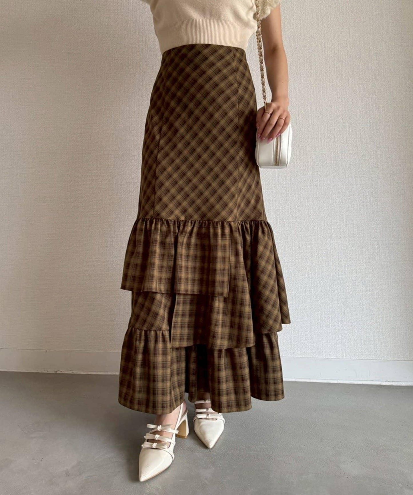 【one after another】長款層疊半身裙