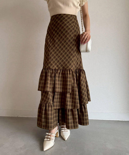 【one after another】長款層疊半身裙