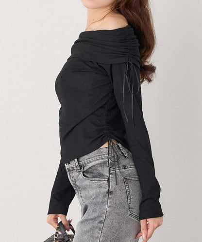 【one after another】一字肩上衣