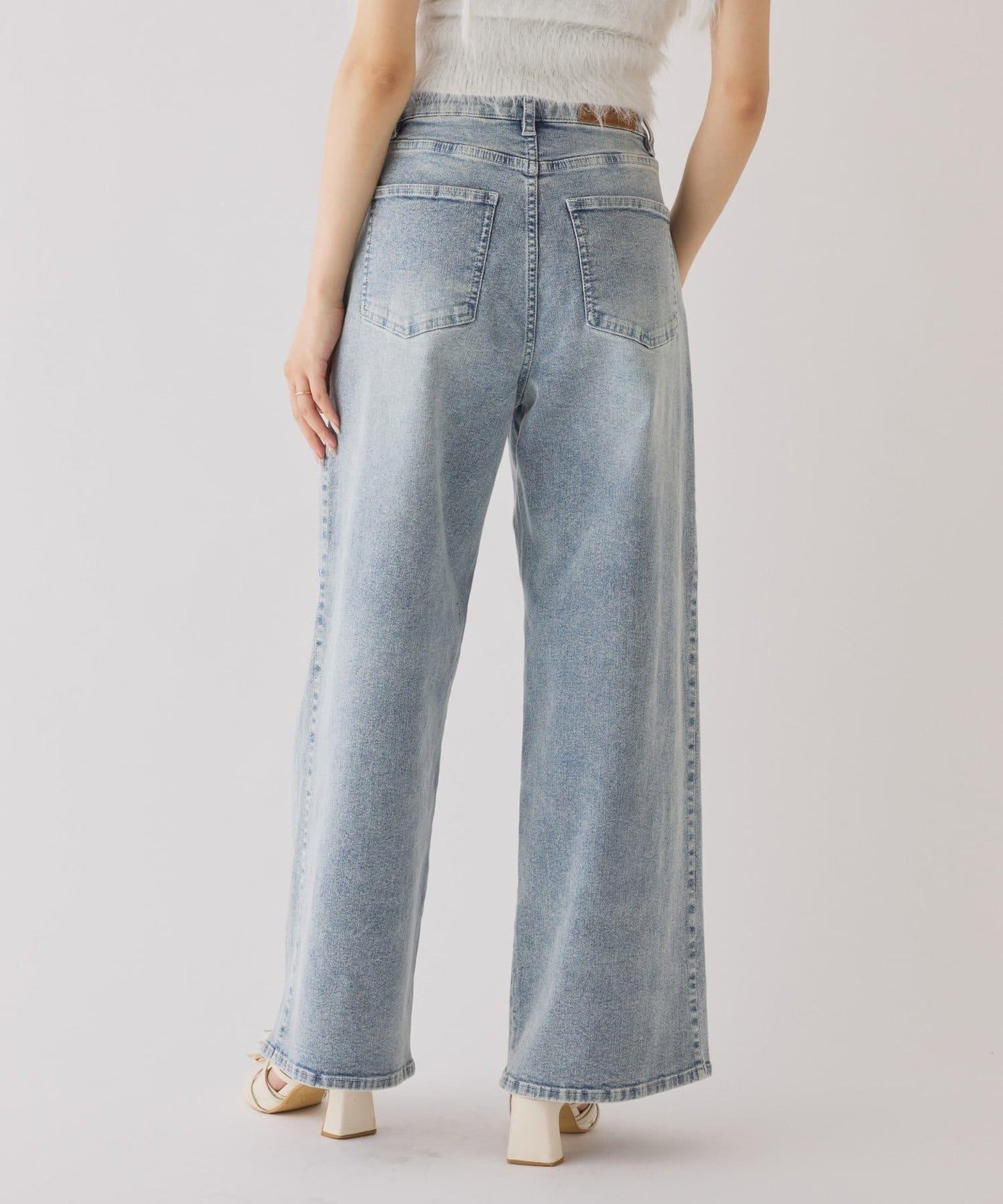 【one after another】可調節腰圍寬鬆牛仔褲