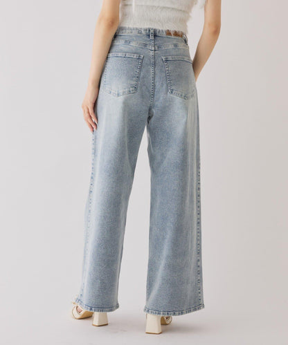 【one after another】可調節腰圍寬鬆牛仔褲