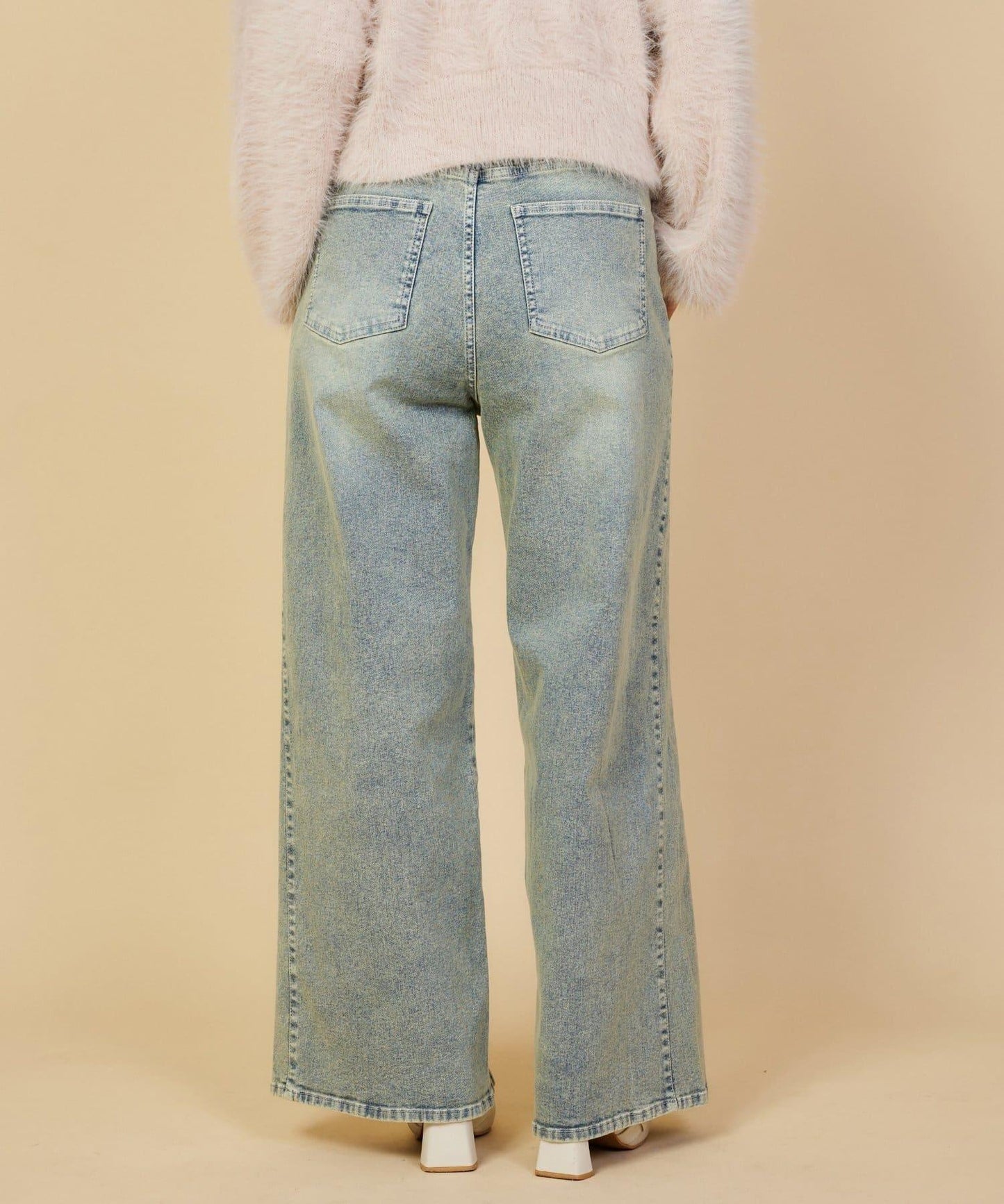 【one after another】可調節腰圍寬鬆牛仔褲