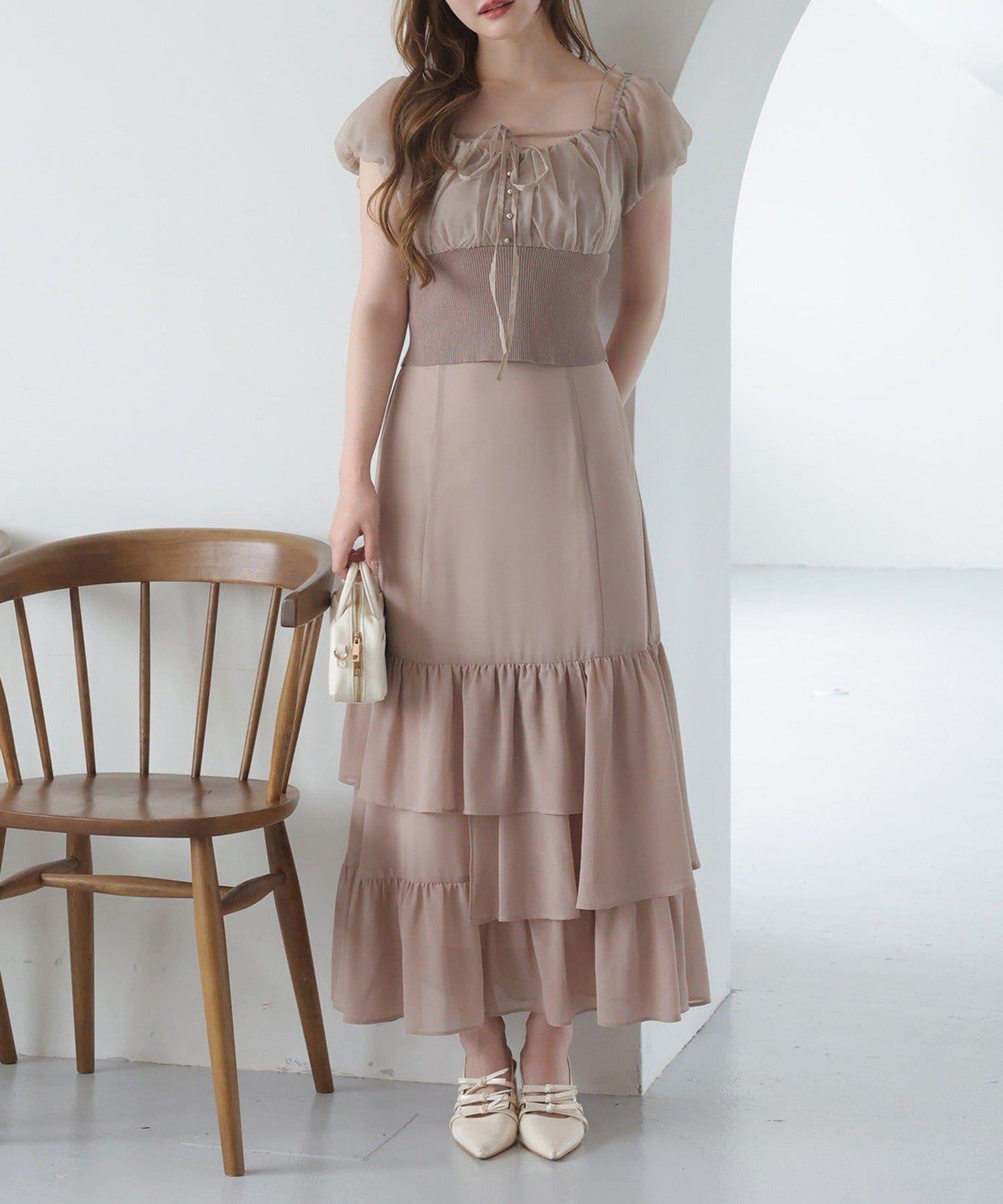 【one after another】長款層疊半身裙