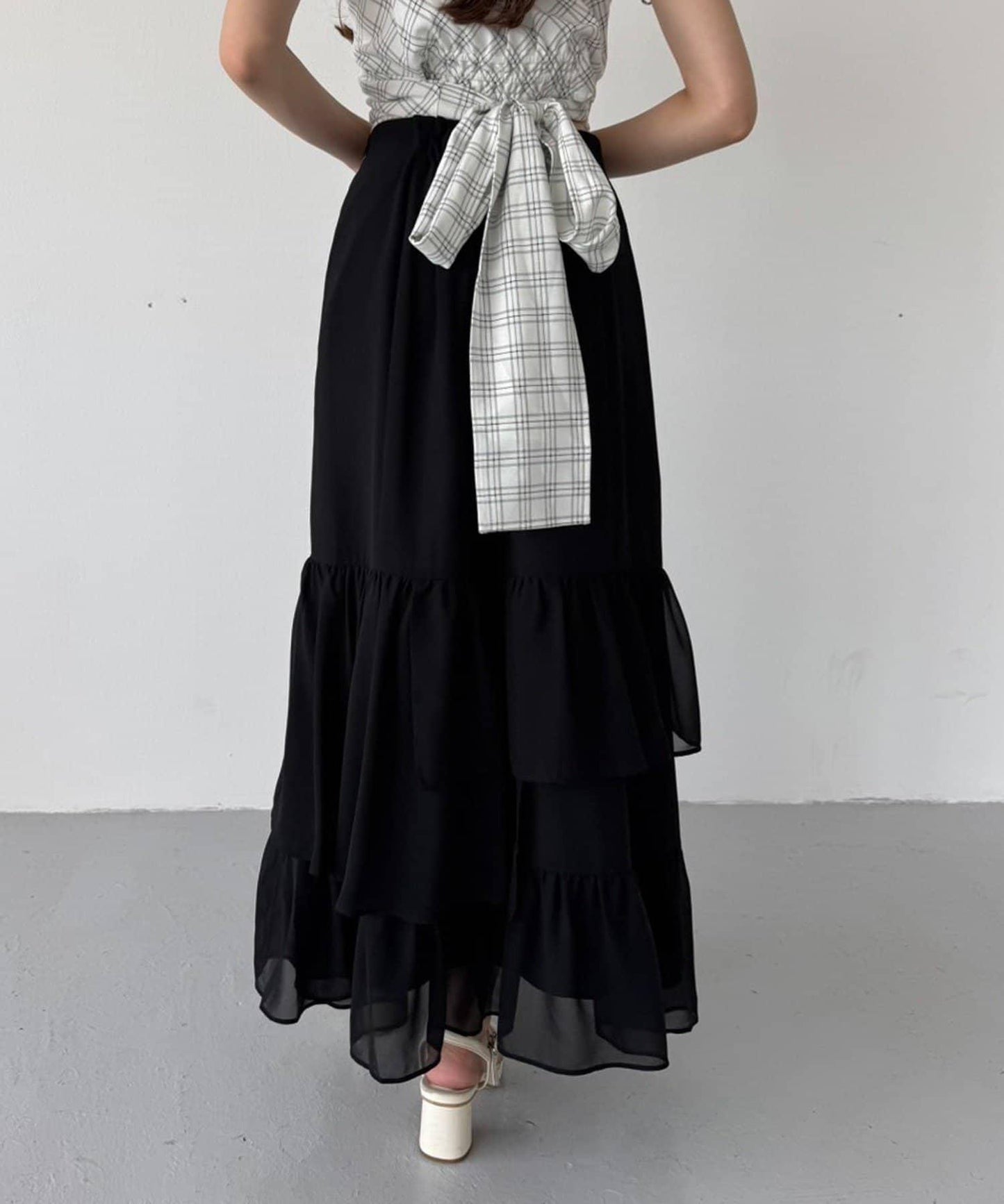 【one after another】長款層疊半身裙