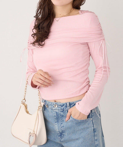 【one after another】一字肩上衣