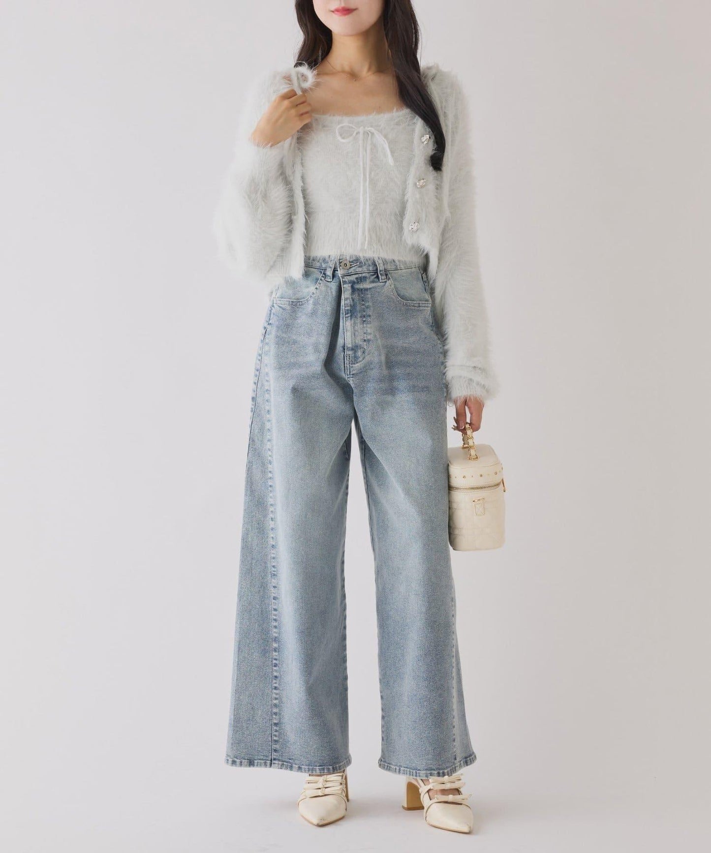 【one after another】可調節腰圍寬鬆牛仔褲