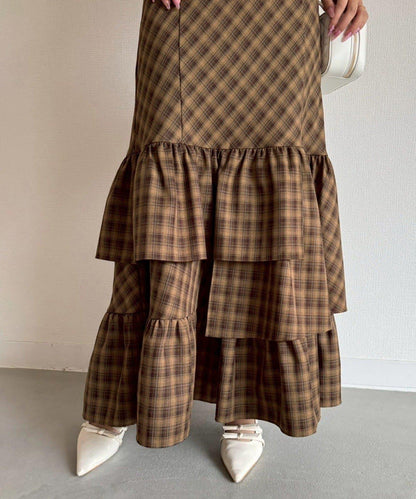 【one after another】長款層疊半身裙