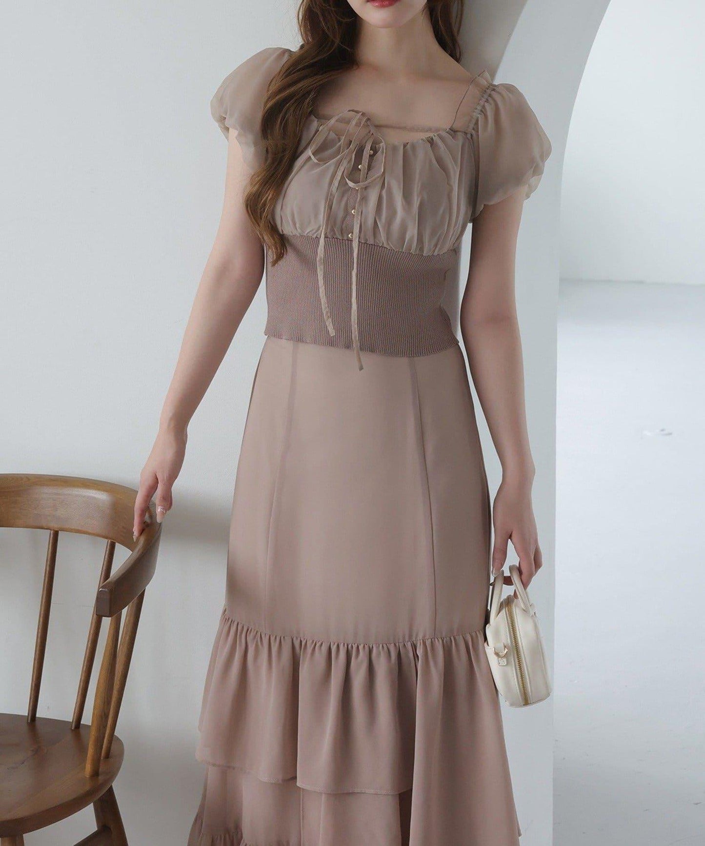 【one after another】長款層疊半身裙