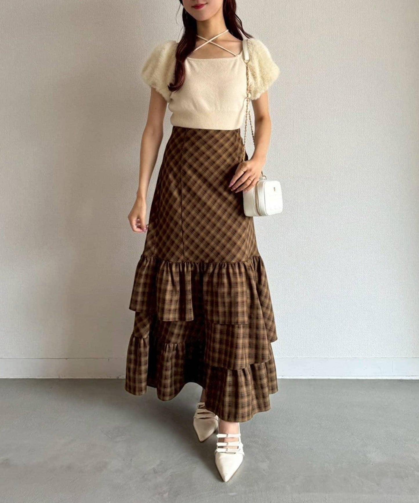 【one after another】長款層疊半身裙