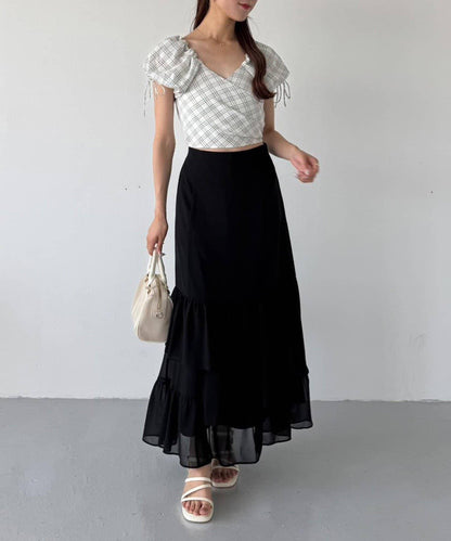 【one after another】長款層疊半身裙