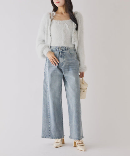 【one after another】可調節腰圍寬鬆牛仔褲