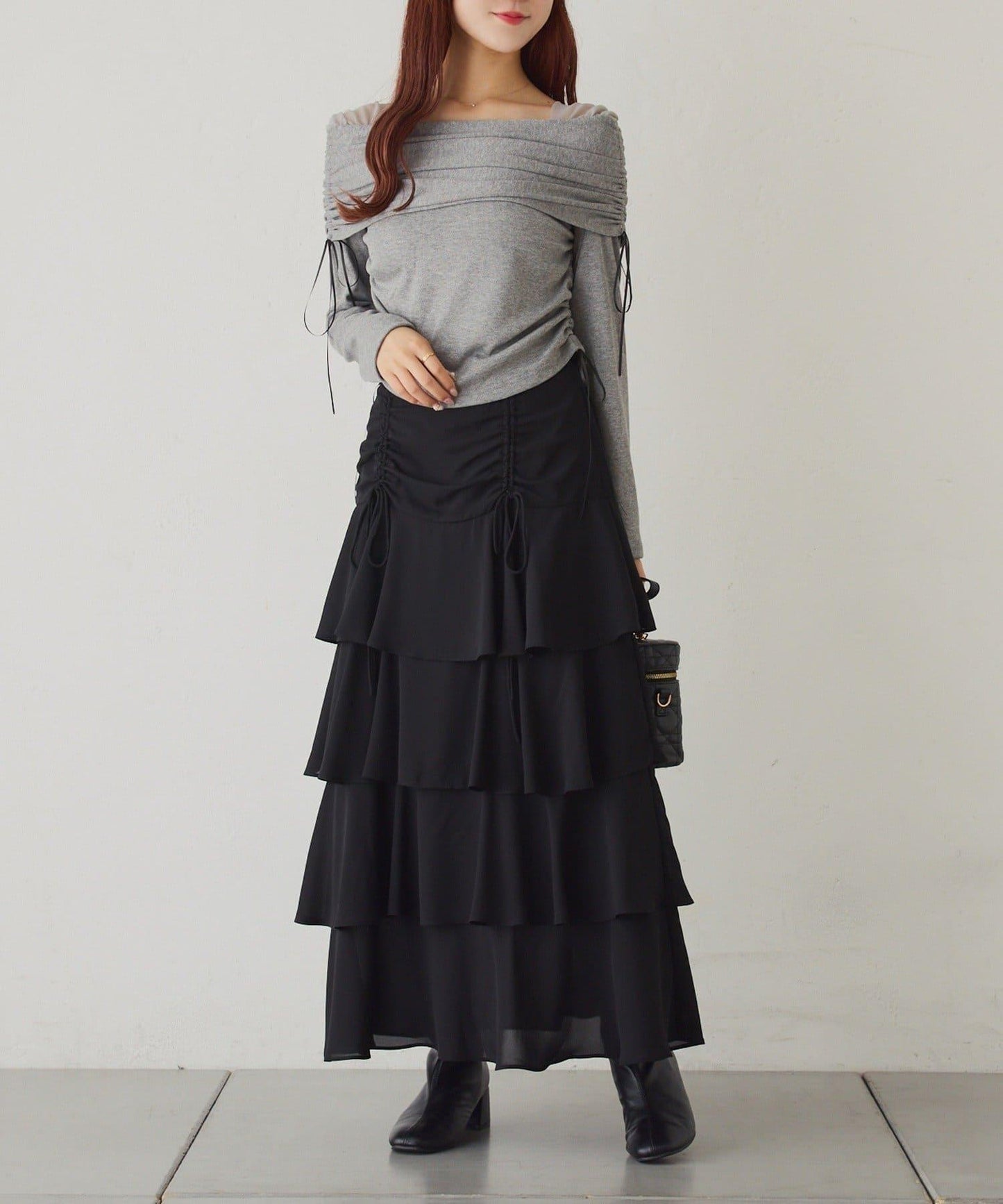 【one after another】一字肩上衣