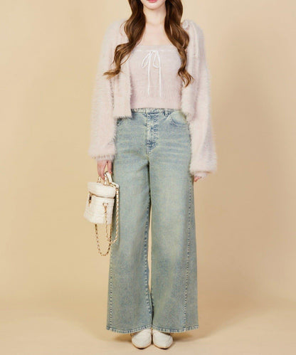 【one after another】可調節腰圍寬鬆牛仔褲