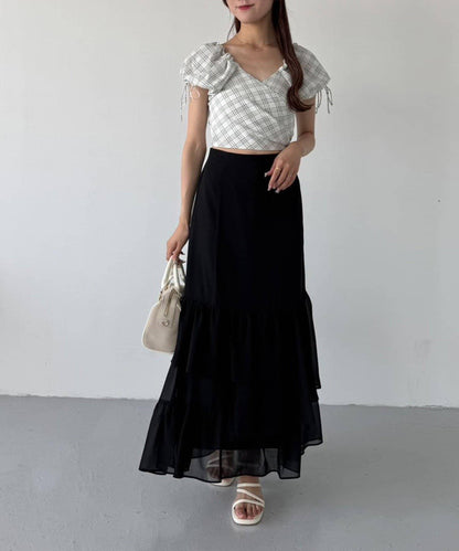 【one after another】長款層疊半身裙