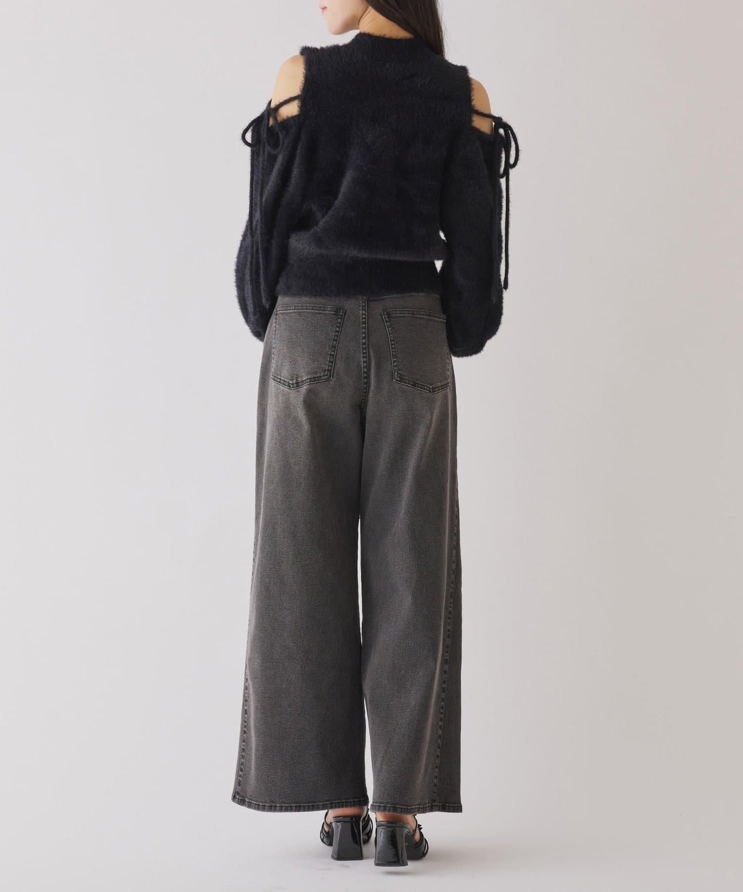 2way露肩長毛針織衫