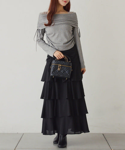 【one after another】一字肩上衣