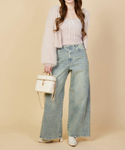 【one after another】可調節腰圍寬鬆牛仔褲