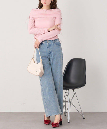 【one after another】一字肩上衣