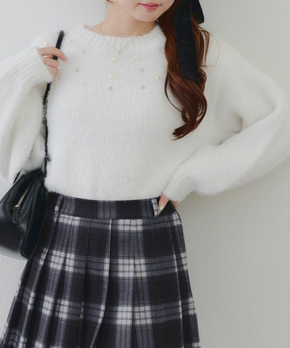 【RMAF】珠飾珍珠羽毛套頭衫