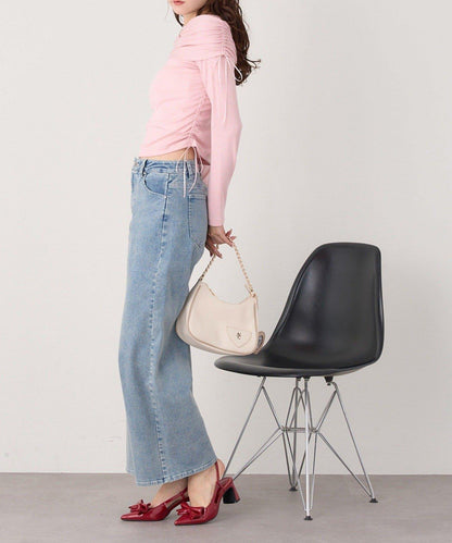 【one after another】一字肩上衣