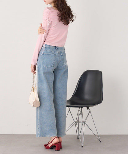 【one after another】一字肩上衣