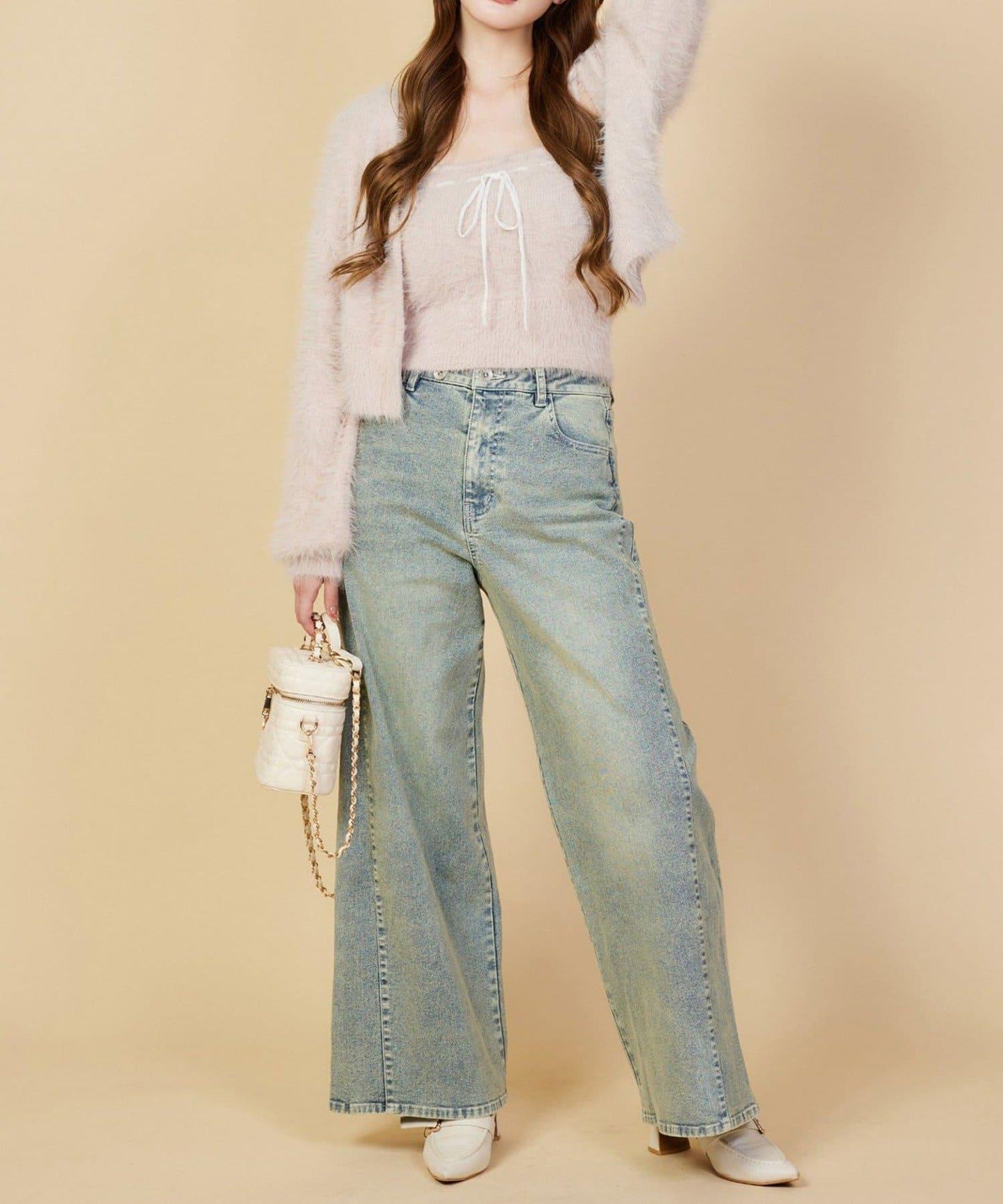 【one after another】可調節腰圍寬鬆牛仔褲