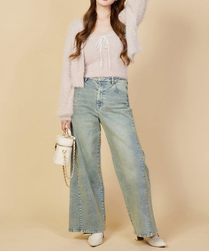 【one after another】可調節腰圍寬鬆牛仔褲