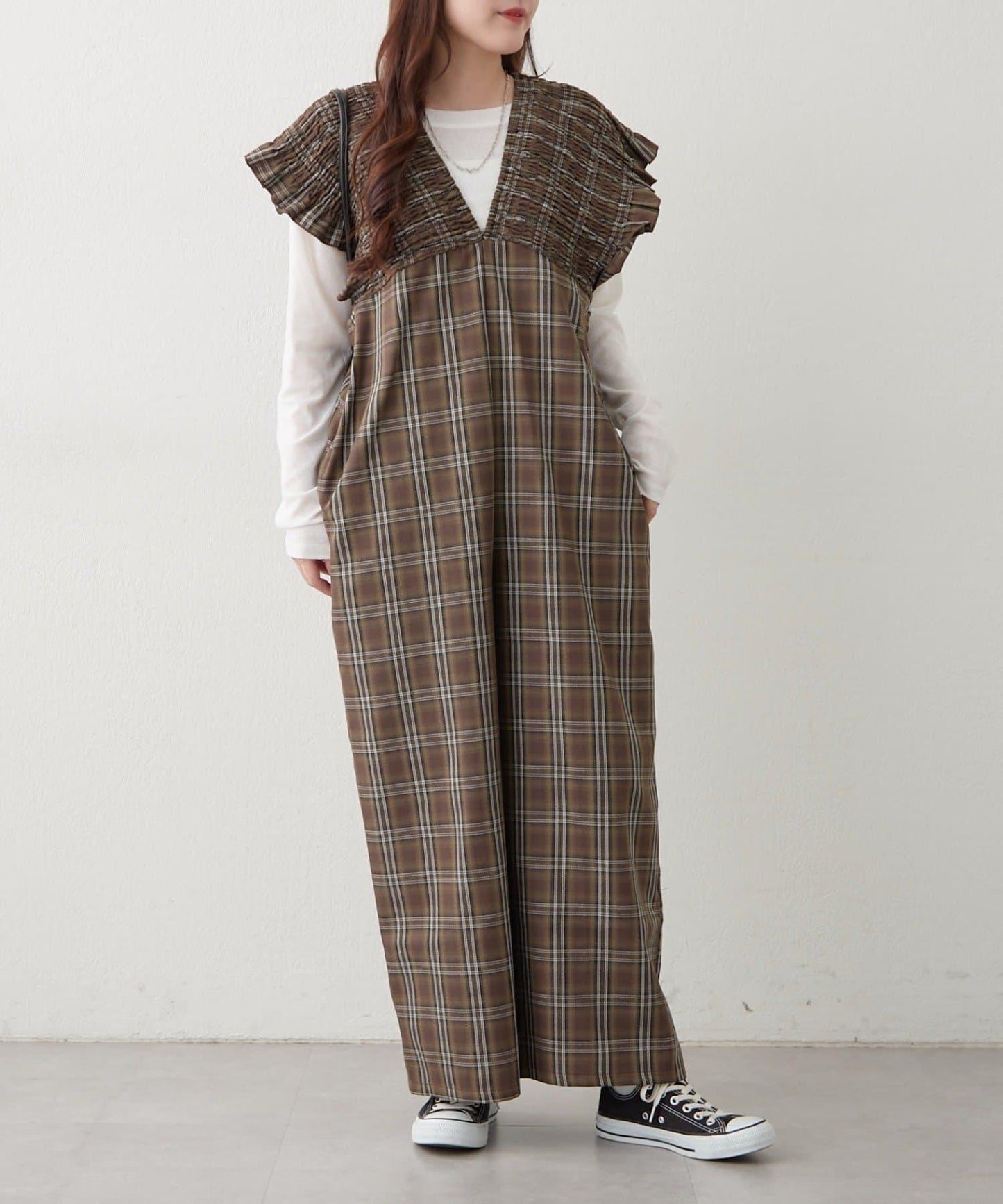 【RMAF】格子收腰連體褲