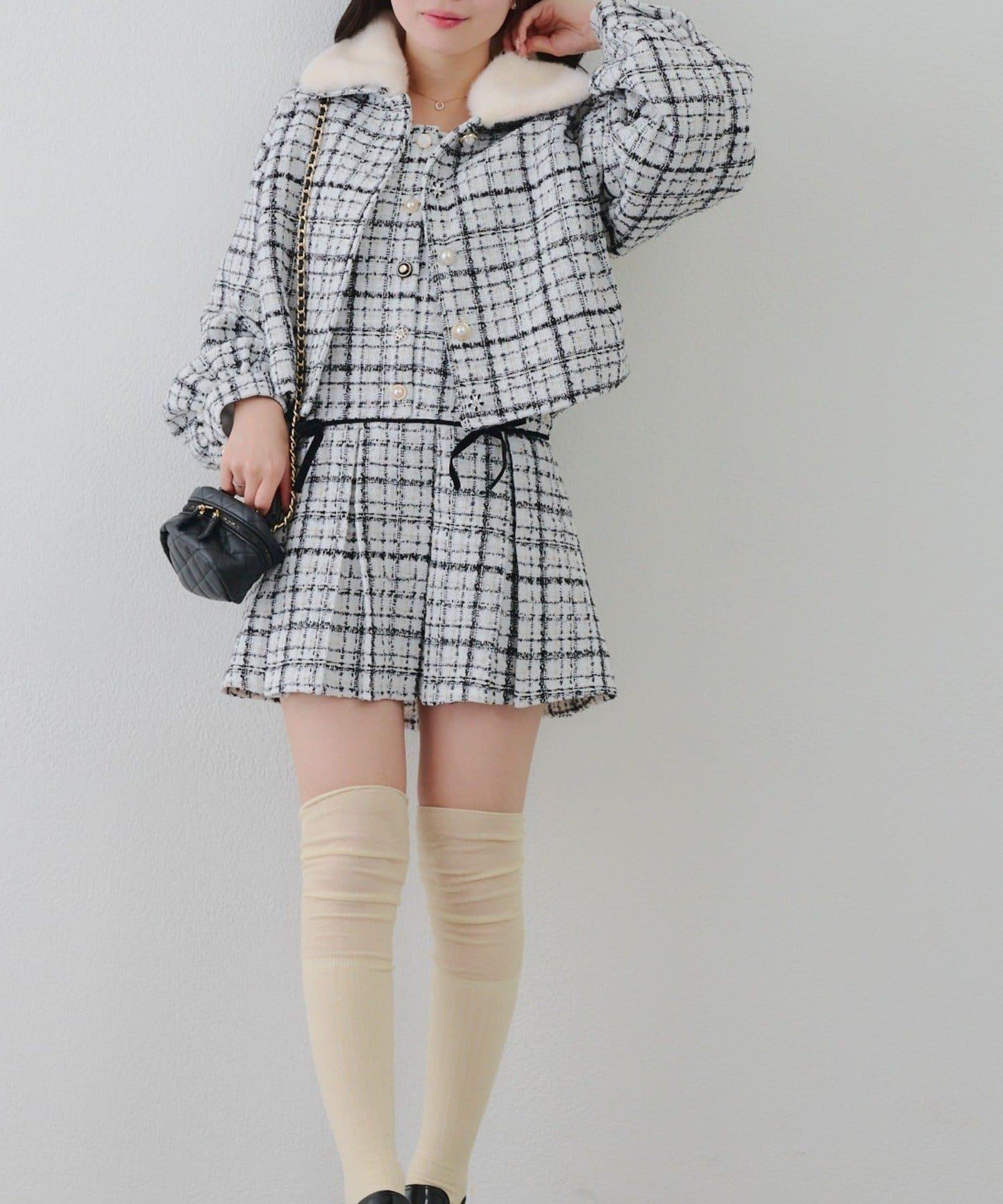 【RMAF】亮片花呢迷你連衣裙